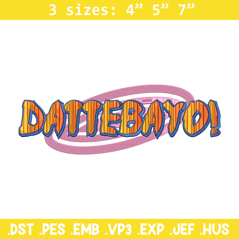 Dattebayo Embroidery Design, Naruto Embroidery, Embroidery File, Anime Embroidery, Anime shirt, Digital download.jpg