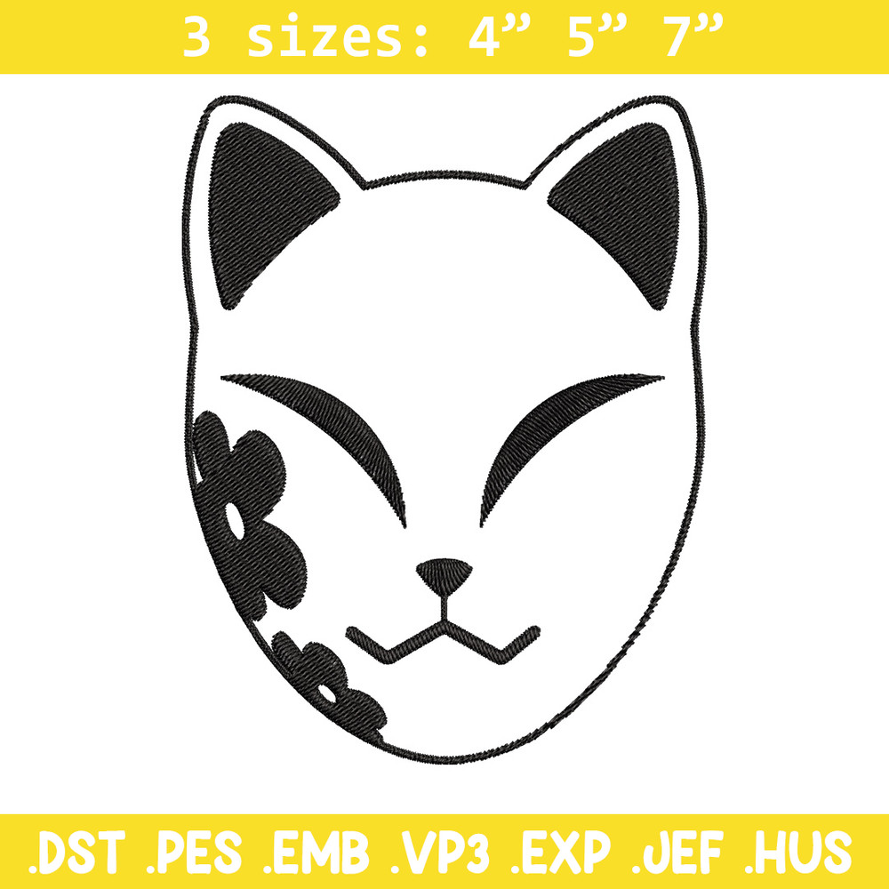 Demon Slayer mask Embroidery Design, Demon slayer Embroidery, Embroidery File, Anime Embroidery, Digital download.jpg
