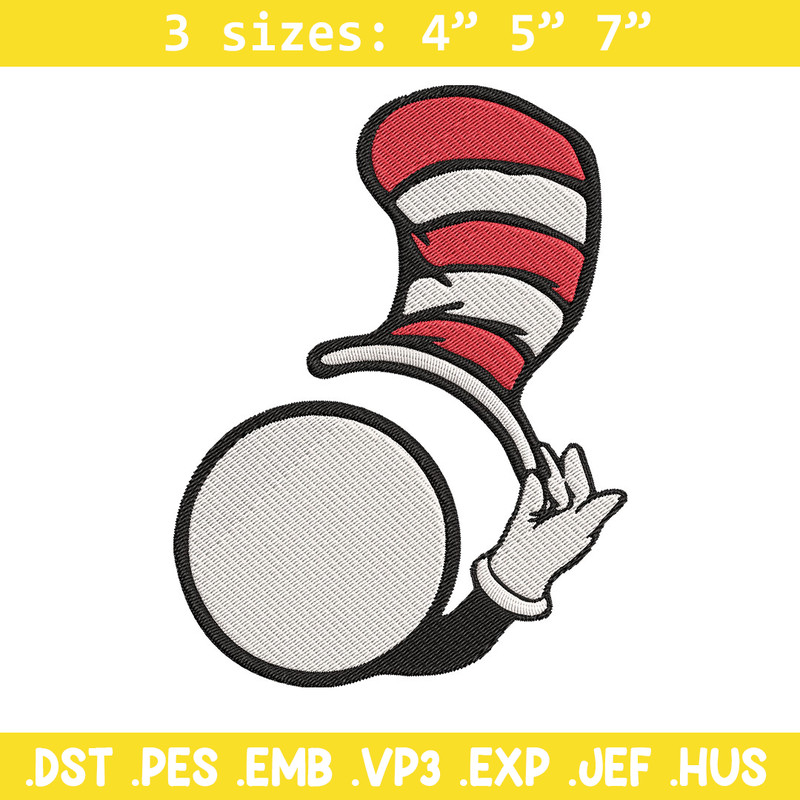 Dr seuss hat Embroidery Design, Dr seuss hat Embroidery, Embroidery File, logo shirt, Embroidery logo, Digital download..jpg