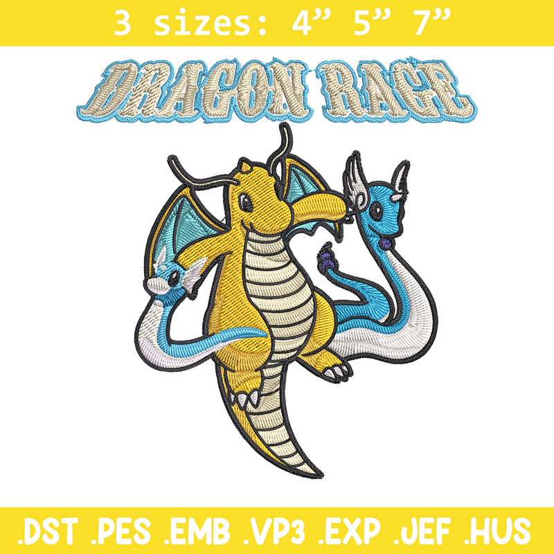 Dragonite Embroidery Design, Pokemon Embroidery, Embroidery File, Anime Embroidery,Anime shirt, Digital download.jpg