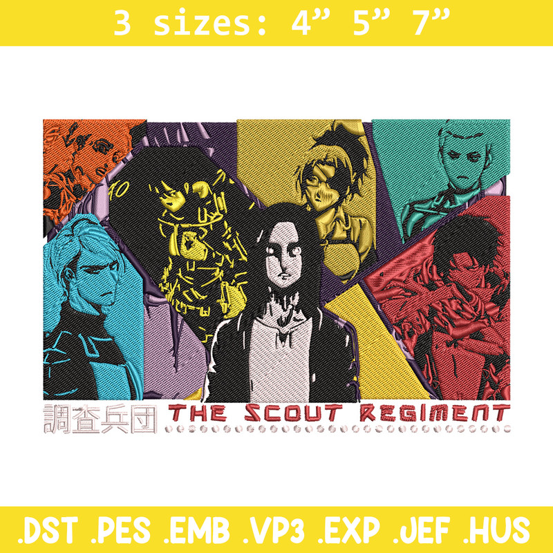 Eren friends Embroidery Design, Aot Embroidery, Embroidery File, Anime Embroidery, Anime shirt, Digital download.jpg