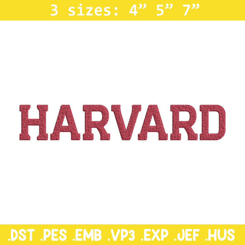 Harvard logo embroidery design, College embroidery, Sport embroidery, logo sport embroidery, Embroidery design.jpg
