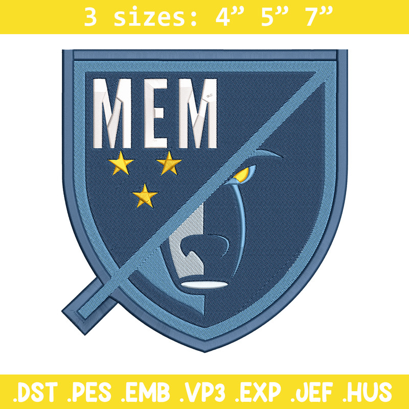 Memphis Grizzlies design embroidery design, NBA embroidery, Sport embroidery, Embroidery design, Logo sport embroidery.jpg