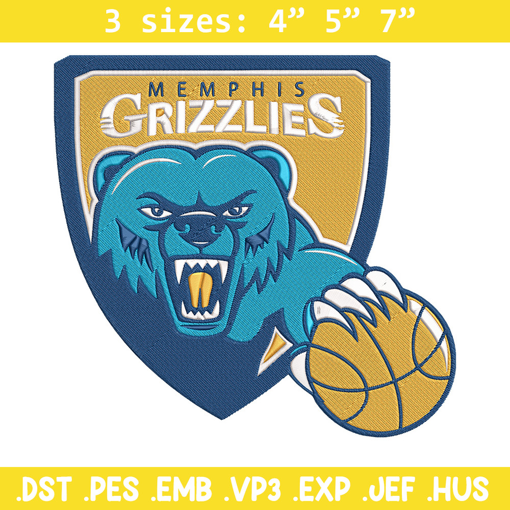 Memphis Grizzlies logo embroidery design, NBA embroidery,Sport embroidery, Embroidery design, Logo sport embroidery.jpg