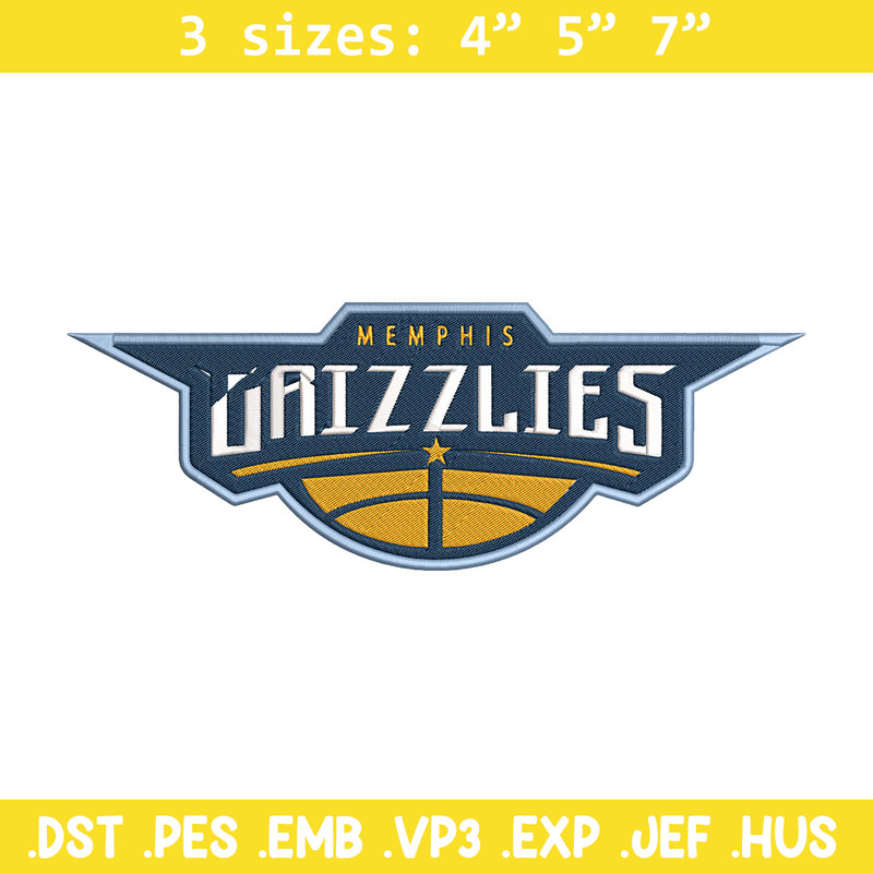 Memphis Grizzlies logo embroidery design, NBA embroidery,Sport embroidery, Embroidery design,Logo sport embroidery.jpg