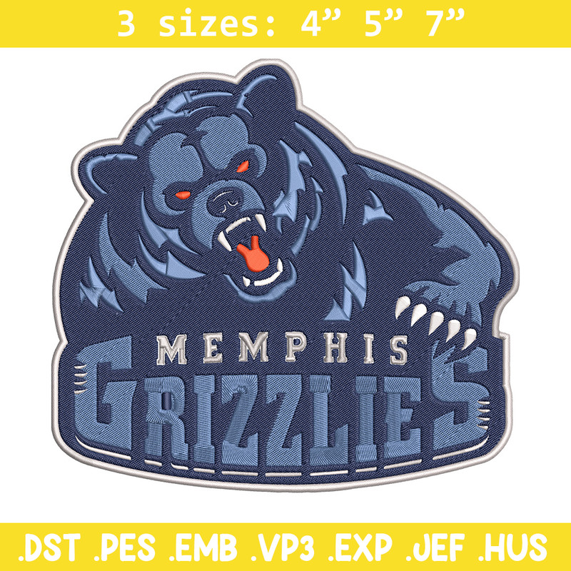 Memphis Grizzlies logo embroidery design,NBA embroidery, Sport embroidery,Embroidery design, Logo sport embroidery.jpg