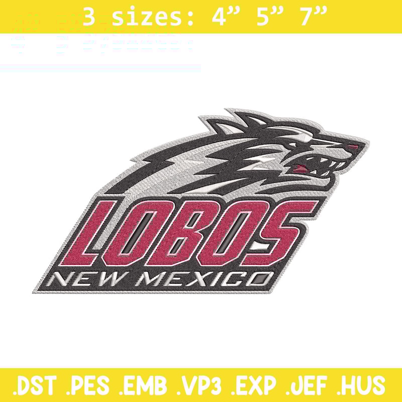 New Mexico Lobos logo embroidery design, Sport embroidery, logo sport embroidery, Embroidery design, NCAA embroidery..jpg