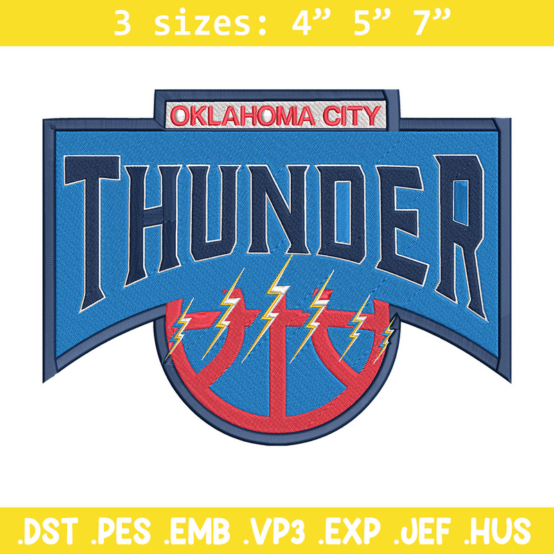 Oklahoma Thunder logo embroidery design,NBA embroidery,Sport embroidery, Embroidery design, Logo sport embroidery..jpg