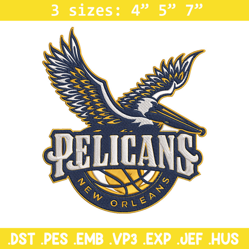 Orleans Pelicans design embroidery design, NBA embroidery, Sport embroidery,Embroidery design, Logo sport embroidery.jpg