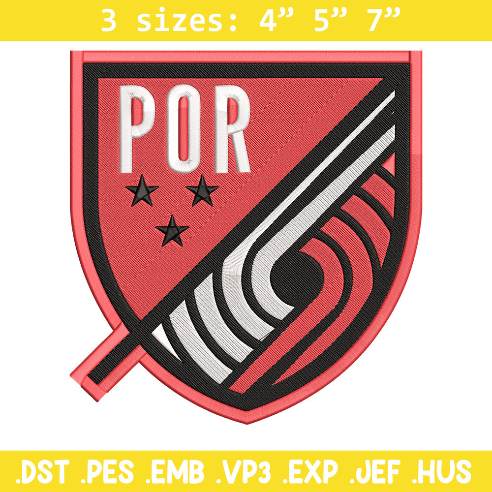 Portland Trail Blazers logo embroidery design, NBA embroidery,Sport embroidery, Embroidery design,Logo sport embroidery..jpg