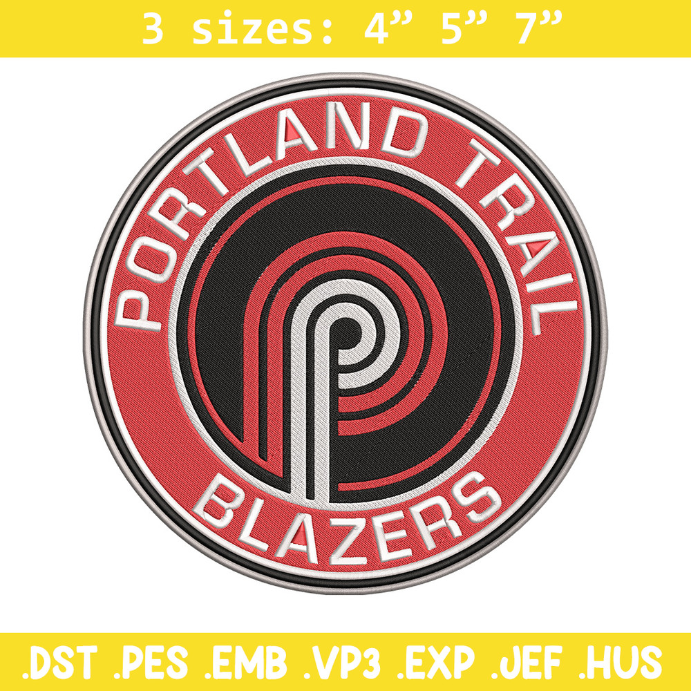 Portland Trail Blazers logo embroidery design,NBA embroidery, Sport embroidery, Embroidery design,Logo sport embroidery..jpg