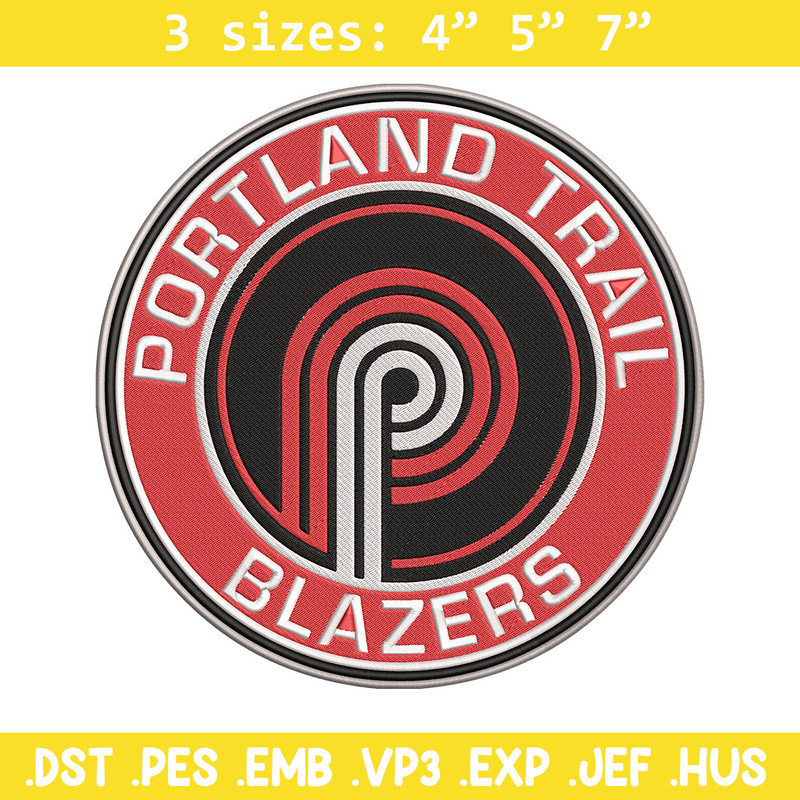 Portland Trail Blazers logo embroidery design,NBA embroidery, Sport embroidery, Embroidery design,Logo sport embroidery..jpg