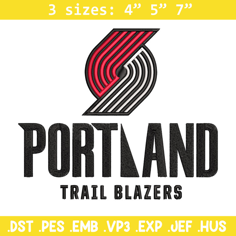 Portland Trail Blazers logo embroidery design,NBA embroidery,Sport embroidery, Embroidery design,Logo sport embroidery.jpg