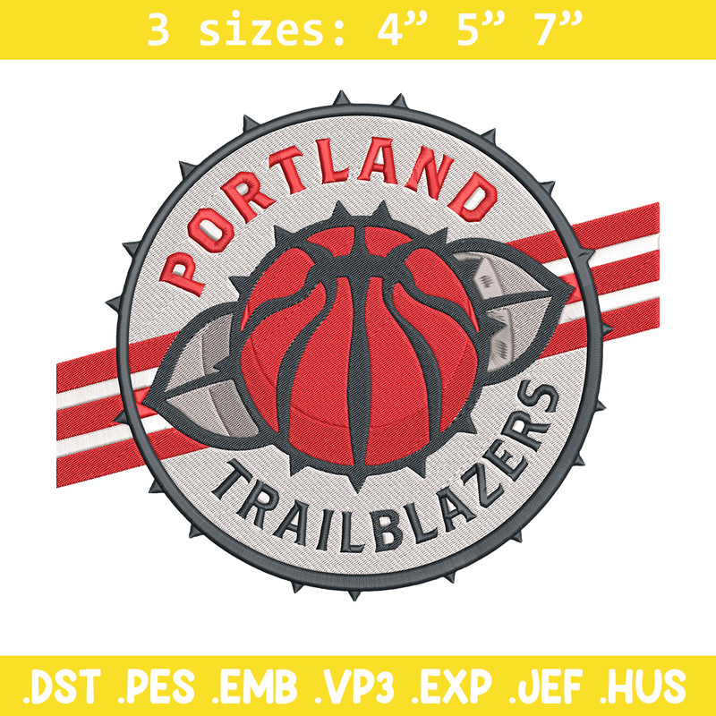 Portland Trail Blazers no 1 embroidery design,NBA embroidery, Sport embroidery,Embroidery design,Logo sport embroidery.jpg