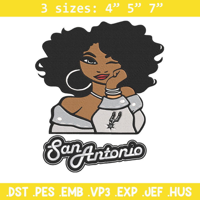 San Antonio Spurs girl embroidery design, NBA embroidery,Sport embroidery,Embroidery design,Logo sport embroidery.jpg