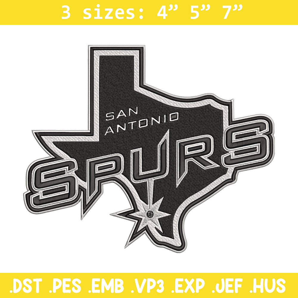 San Antonio Spurs logo embroidery design, NBA embroidery, Embroidery design, Logo sport embroidery, Sport embroidery..jpg
