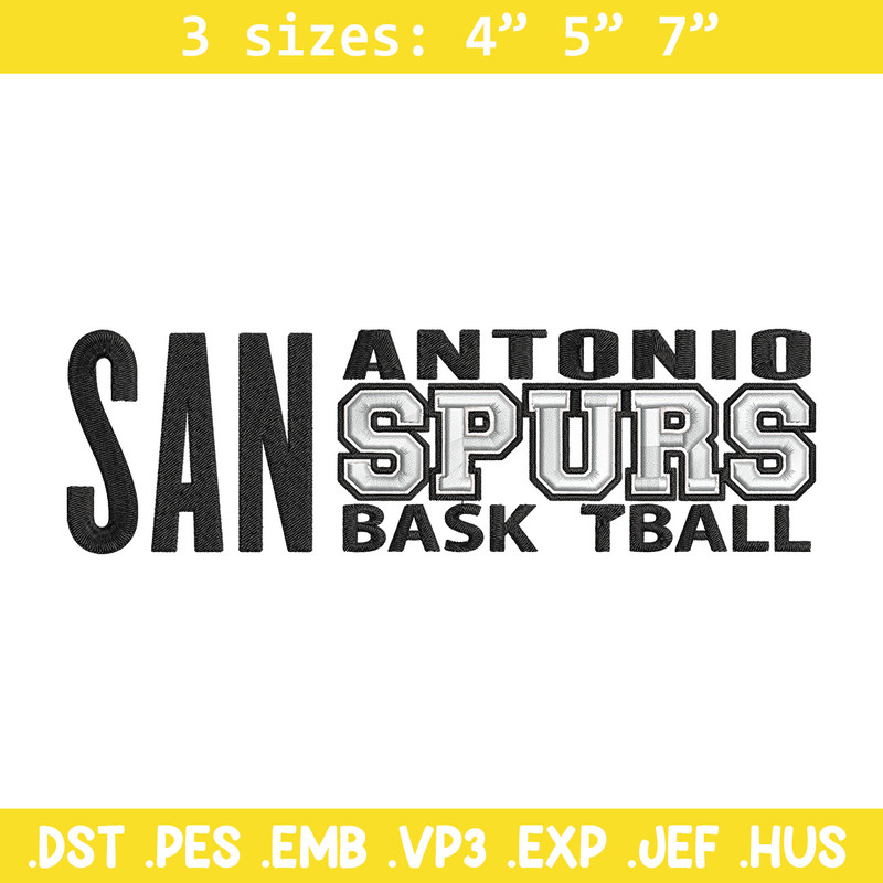 San Antonio Spurs logo embroidery design, NBA embroidery, Embroidery design,Logo sport embroidery, Sport embroidery.jpg