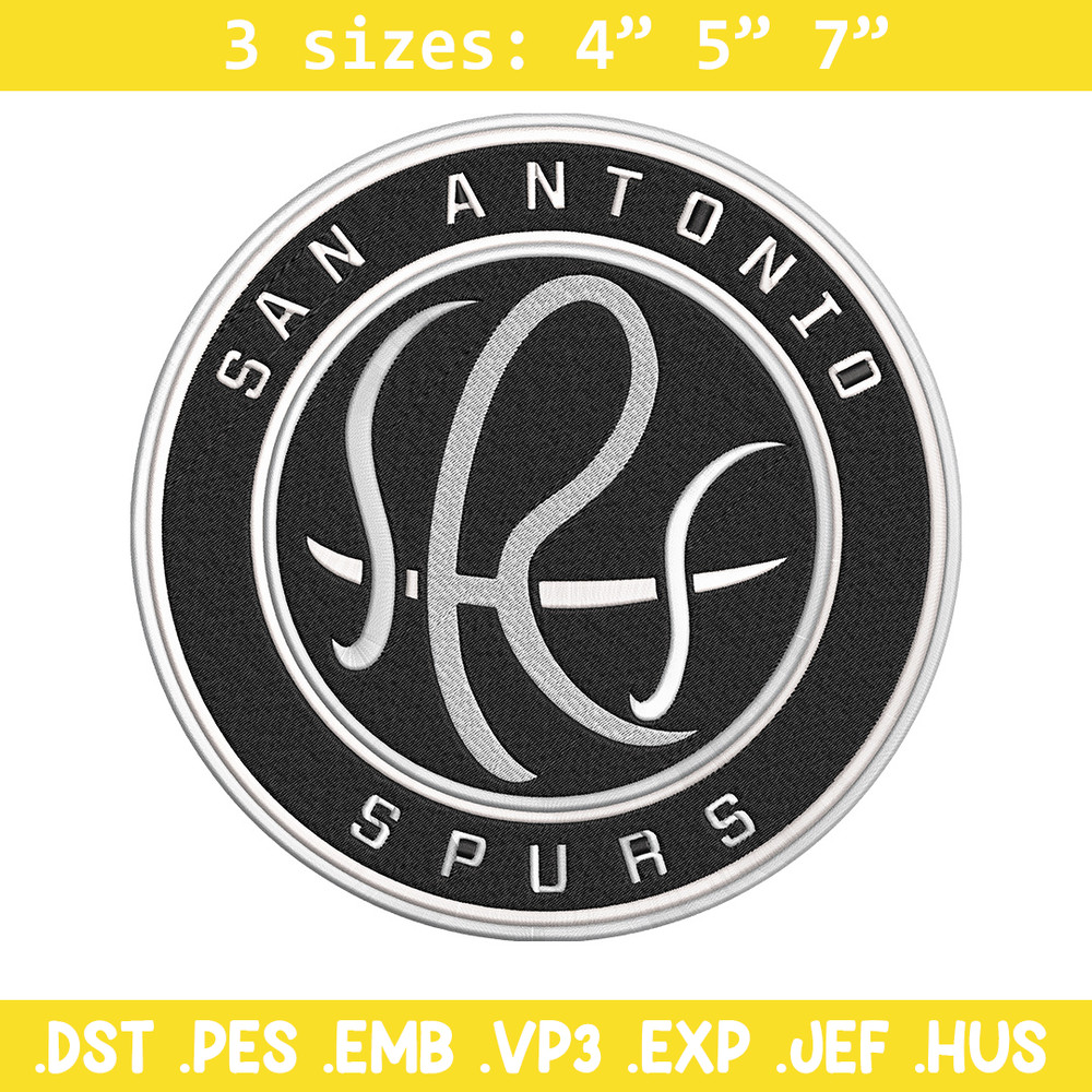 San Antonio Spurs logo embroidery design,NBA embroidery, Embroidery design, Logo sport embroidery, Sport embroidery..jpg