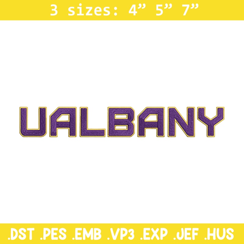 University at Albany logo embroidery design, NCAA embroidery, Sport embroidery, logo sport embroidery, Embroidery design.jpg