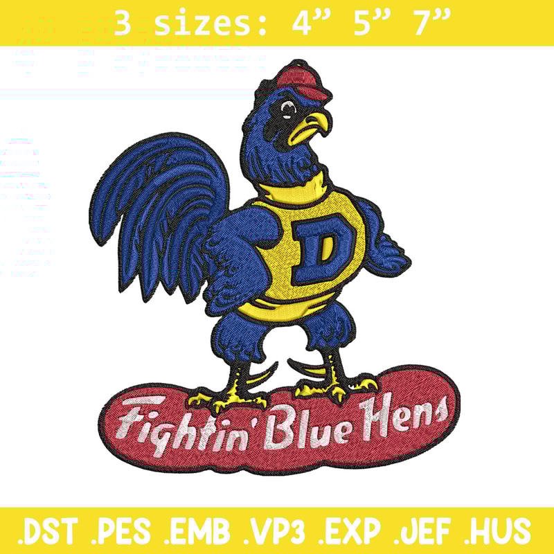 University Delaware mascot embroidery design,NCAA embroidery,Embroidery design,Logo sport embroidery, Sport embroidery..jpg