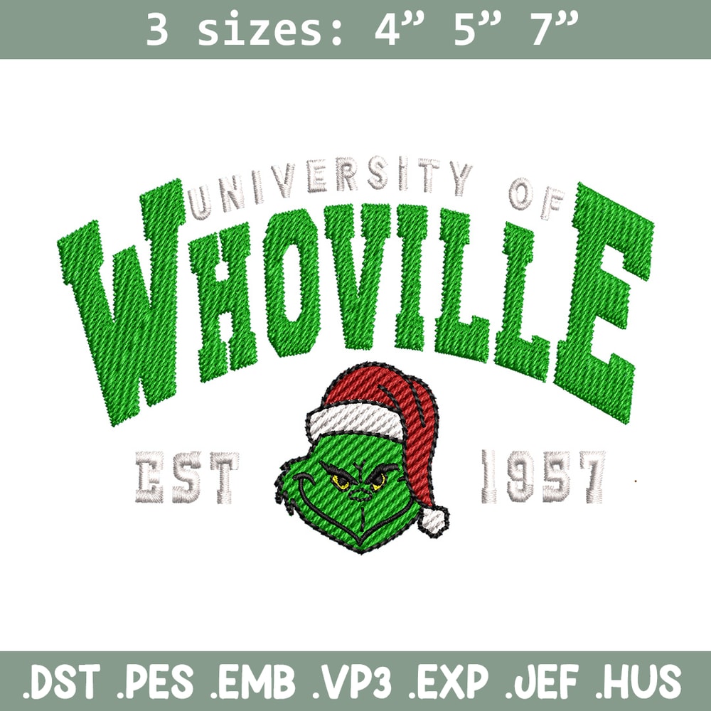 Grinch est1957 embroidery design, Grinch embroidery, Chrismas design, Embroidery file, Embroidery shirt,Digital download.jpg
