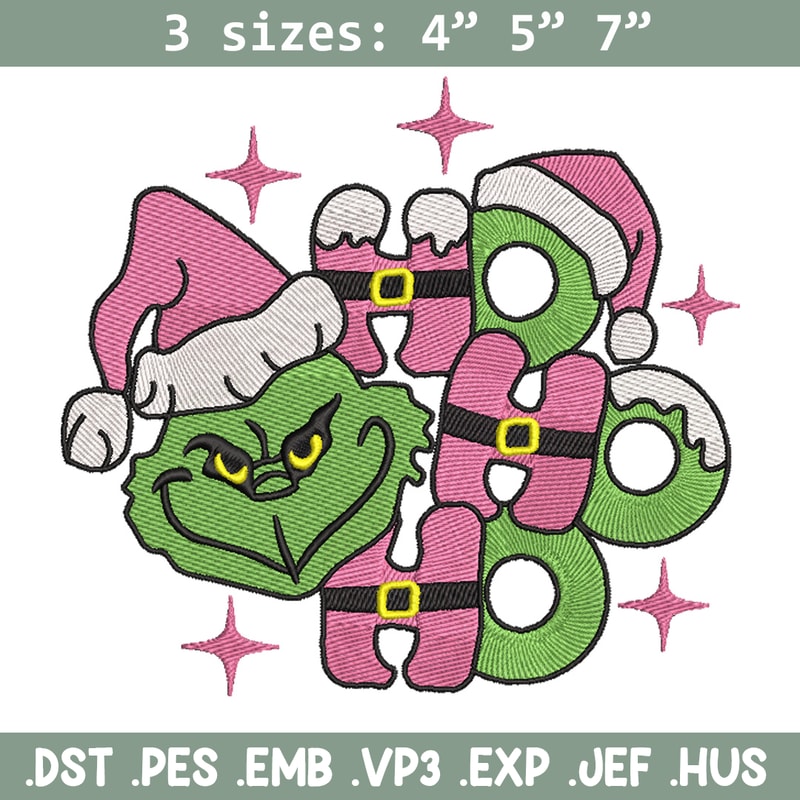 Grinch laugh embroidery design,Chrismas design, Embroidery shirt, Embroidery file, Grinch embroidery, Digital download.jpg