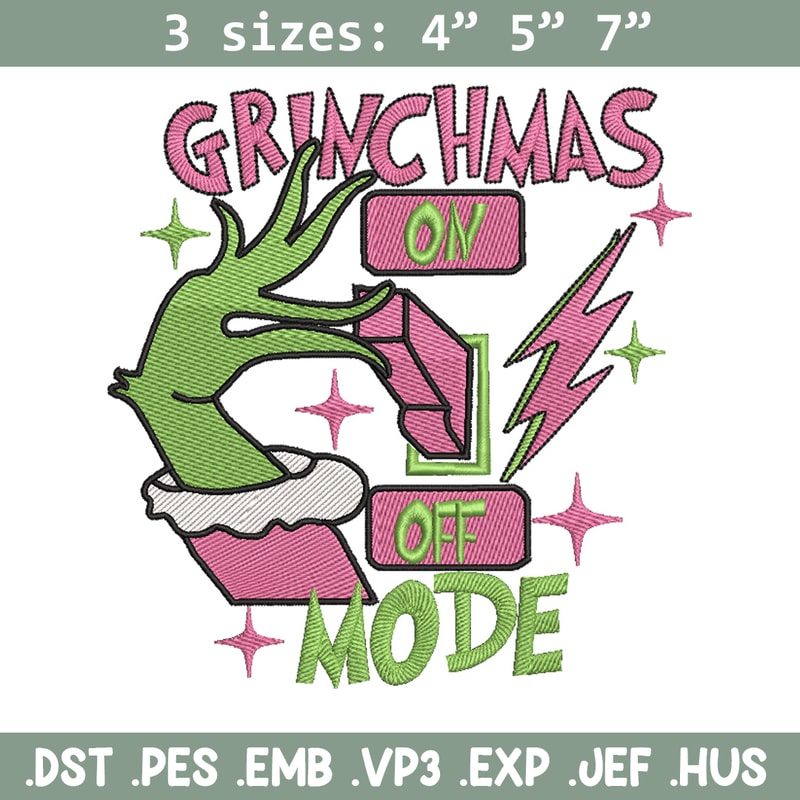 Grinchmas mode embroidery design, Grinch embroidery, Chrismas design, Embroidery shirt, Embroidery file,Digital download.jpg