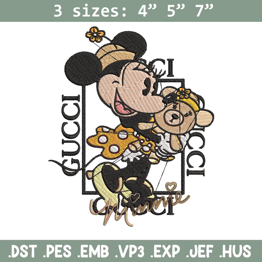 Gucci Minnie mouse Embroidery design, Gucci Embroidery, Disney design, Embroidery File, cartoon shirt, Instant download..jpg