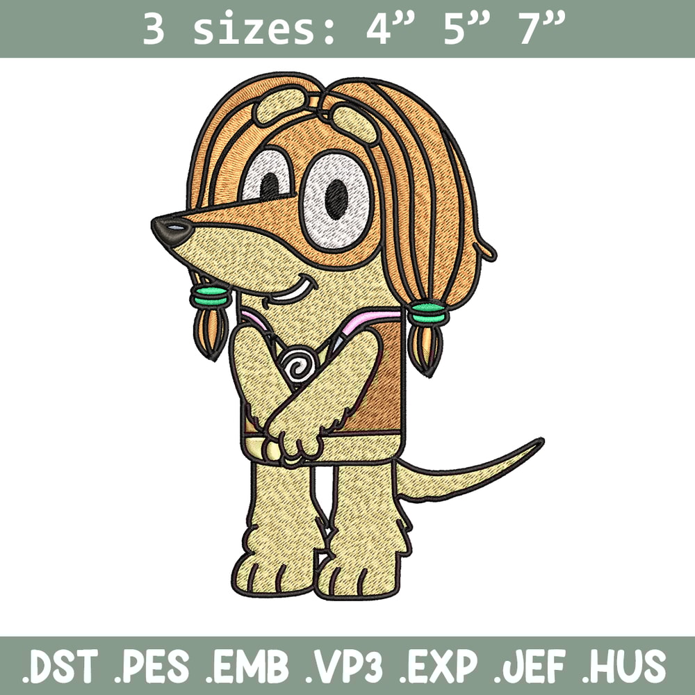 Indy Bluey Embroidery, Bluey cartoon Embroidery, Embroidery File, cartoon design, cartoon shirt, Digital download..jpg