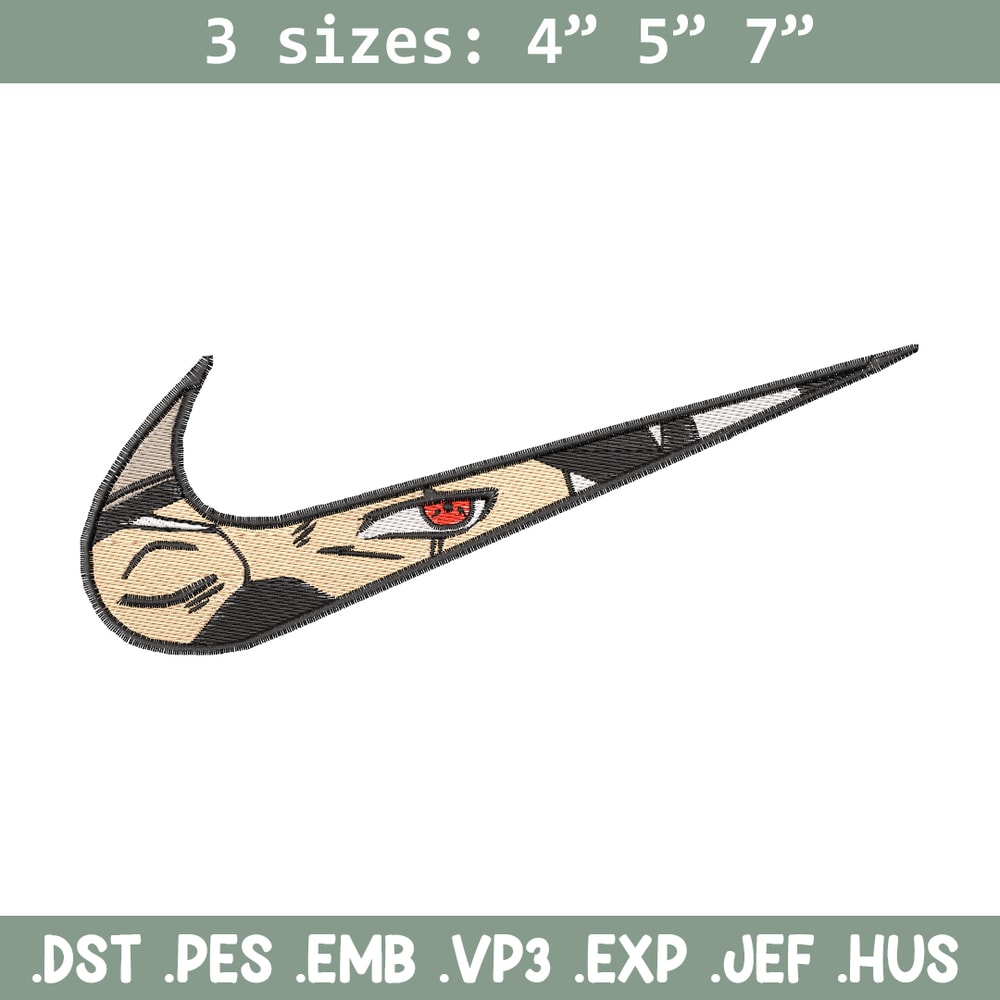 Kakashi Hatake eyes Nike embroidery design, Naruto embroidery, nike design, anime design, anime shirt, Digital download.jpg