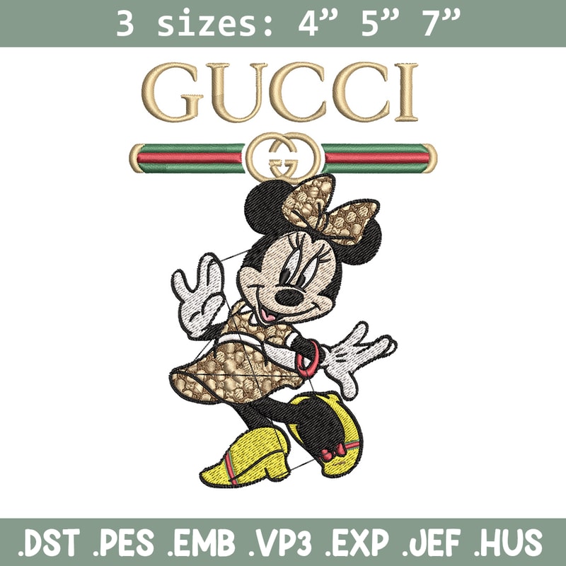 Minnie Embroidery Design, Gucci Embroidery, Brand Embroidery, Logo shirt, Embroidery File, Digital download.jpg