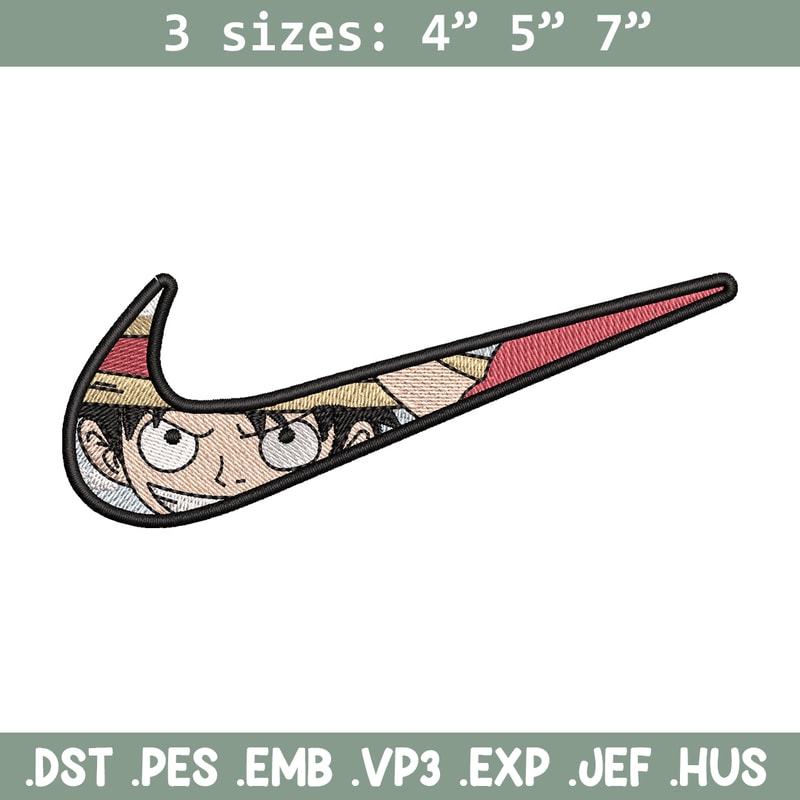 Nike luffy smile embroidery design, One piece embroidery,Nike design,Embroidery shirt, Embroidery file, Digital download.jpg