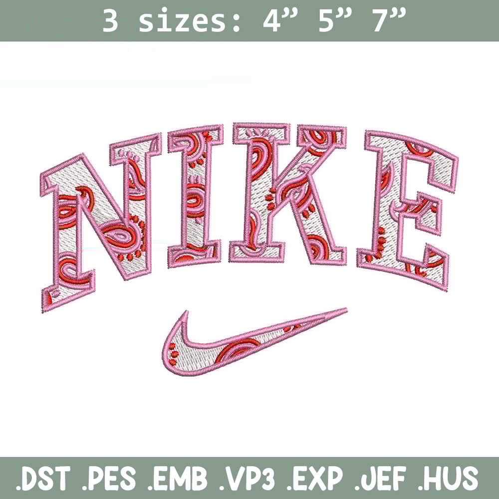Nike pink embroidery design, Nike embroidery, Emb design, Embroidery shirt, Embroidery file, Digital download.jpg