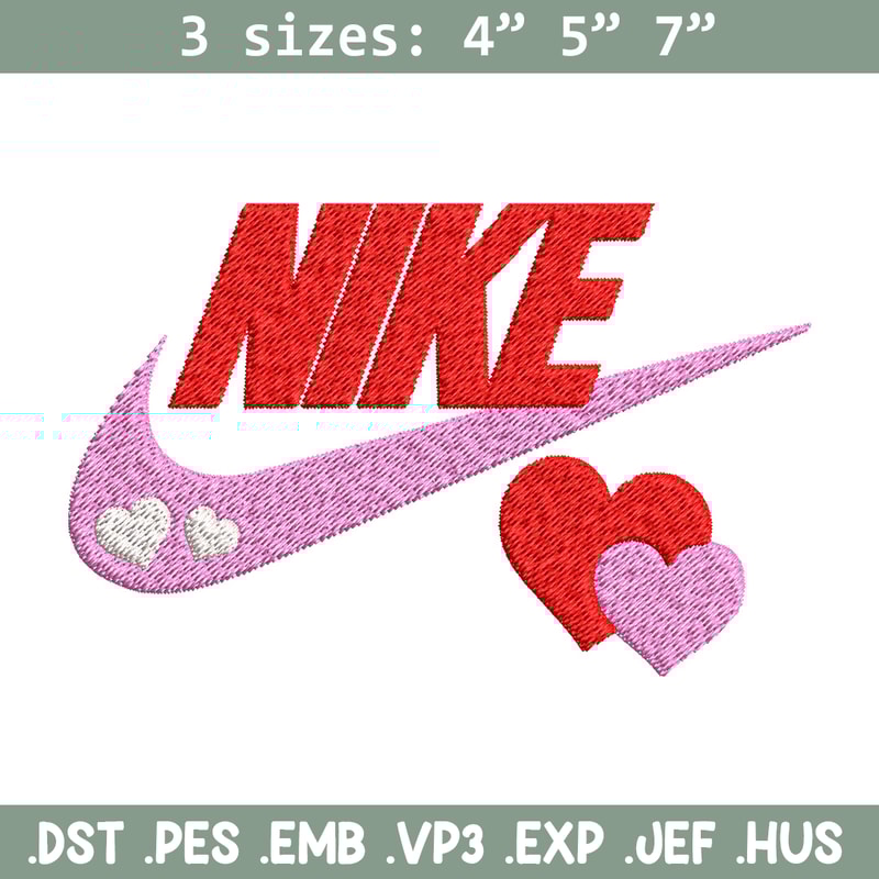 Nike pink love Embroidery Design, Brand Embroidery, Nike Embroidery, Embroidery File, Logo shirt, Digital download.jpg