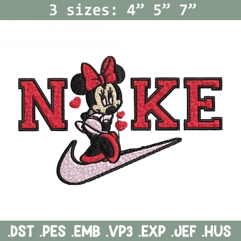 Nike red minnie Embroidery Design, Brand Embroidery, Nike Embroidery, Embroidery File, Logo shirt, Digital download.jpg