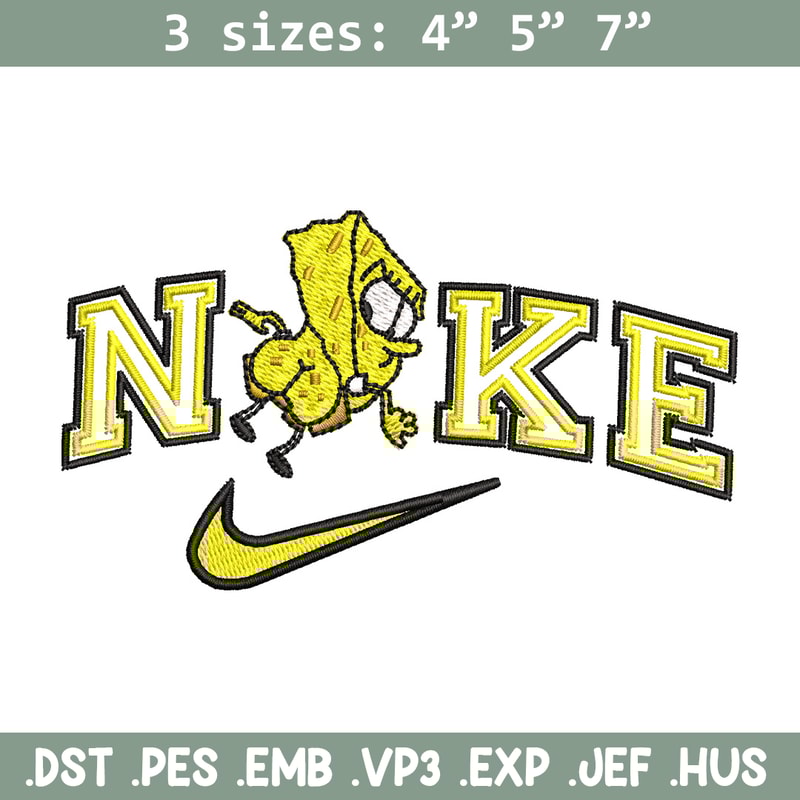 Nike spongebob embroidery design, Spongebob embroidery, Nike design, Embroidery shirt, Embroidery file, Digital download.jpg