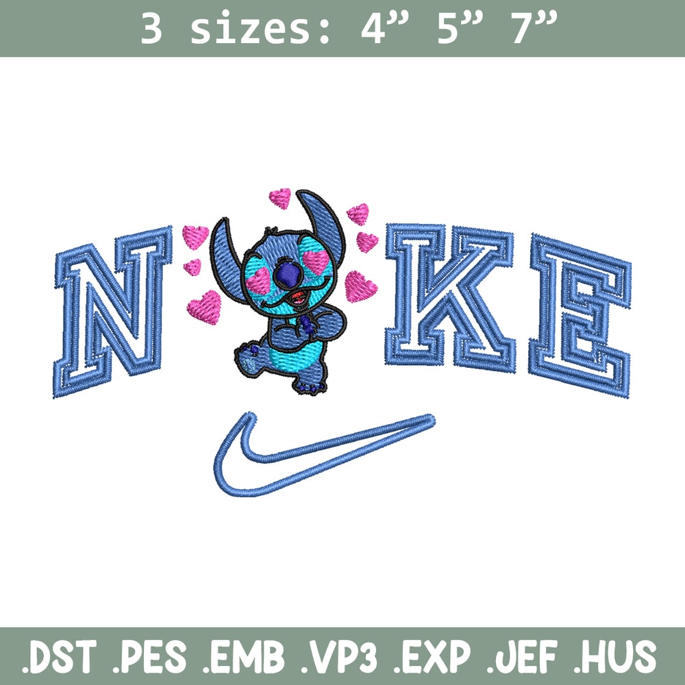 Nike stitch heart embroidery design, Stitch embroidery, Nike design, Embroidery file,Embroidery shirt, Digital download.jpg