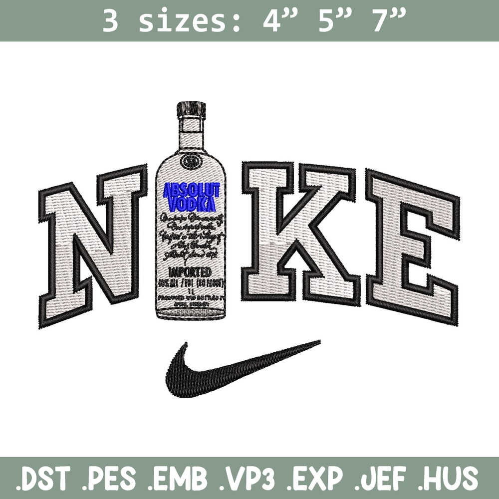 Nike vodka embroidery design, Vodka embroidery, Nike design, Embroidery shirt, Embroidery file, Digital download.jpg