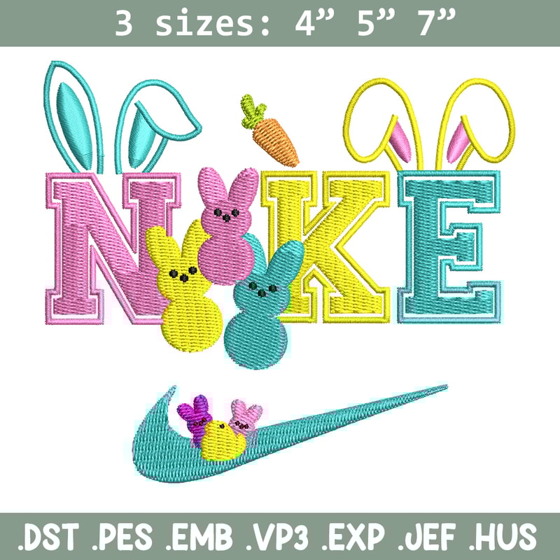 Nike x bunny cute embroidery design, Bunny embroidery, Nike design, Embroidery shirt, Embroidery file, Digital download.jpg