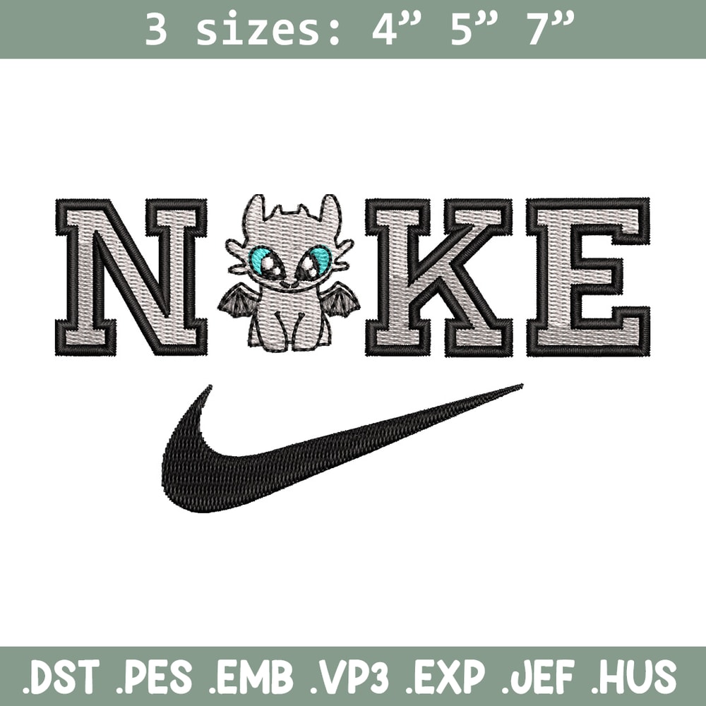 Nike x dragon black embroidery design, Dragon embroidery, Nike design,Embroidery shirt,Embroidery file, Digital download.jpg