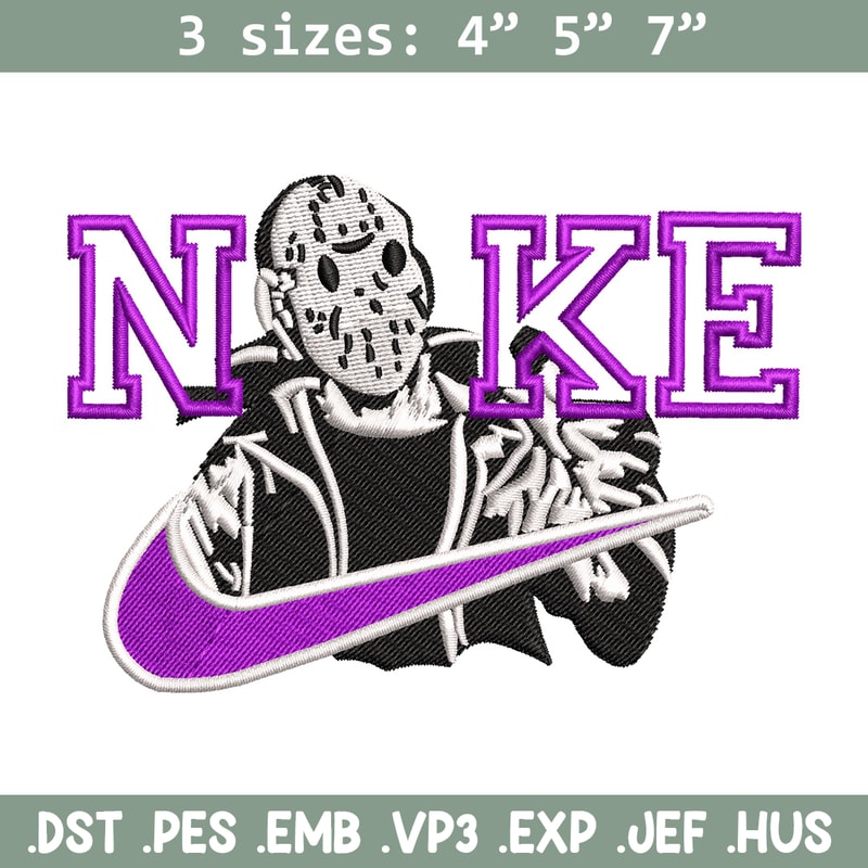 Nike x horror embroidery design, Horror movie embroidery, Nike design, Embroidery shirt, Embroidery file,Digital download.jpg