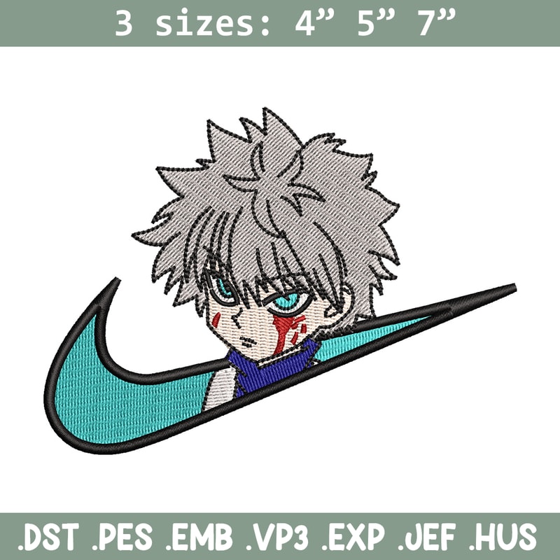 Nike x killua embroidery design, Hxh embroidery, Nike design, Embroidery shirt, Embroidery file,Digital download.jpg