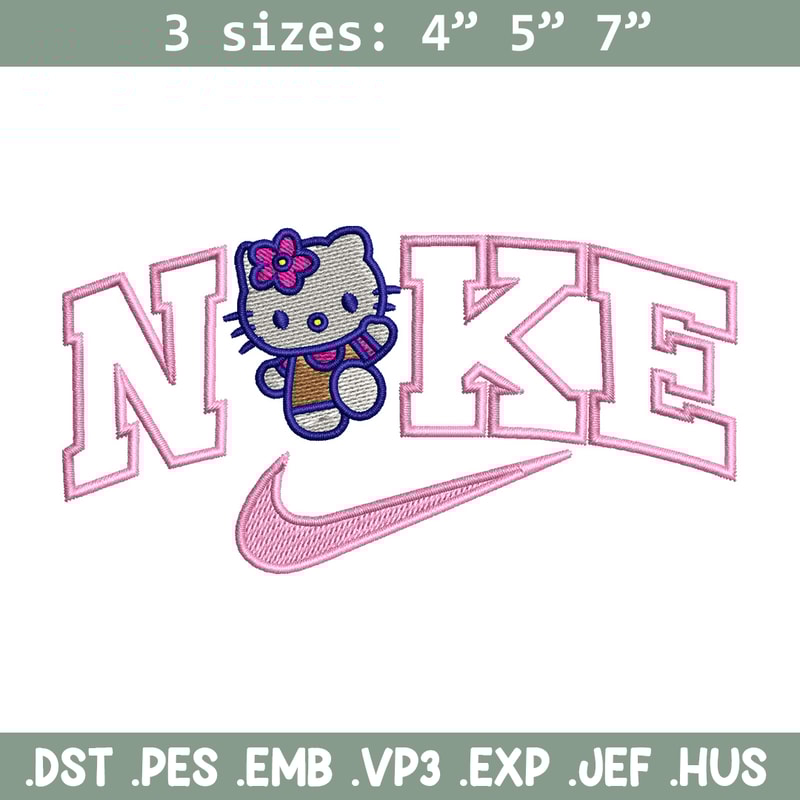 Nike x kitty embroidery design, Hello kitty embroidery, Nike design, Embroidery shirt, Embroidery file, Digital download.jpg