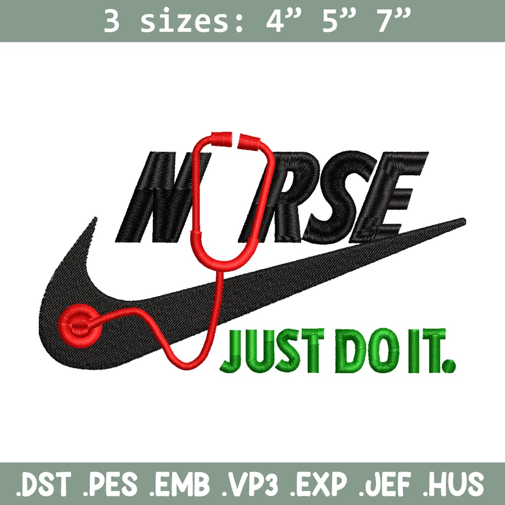 Nurse Nike embroidery design, Nurse Nike embroidery, Nike design, Embroidery file, logo shirt, Instant download.jpg