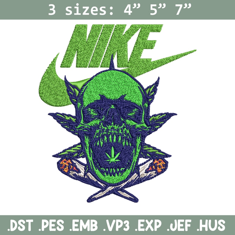 Skull horror Nike Embroidery design, Skull horror Embroidery, Nike design, Embroidery file, logo shirt, Instant download.jpg