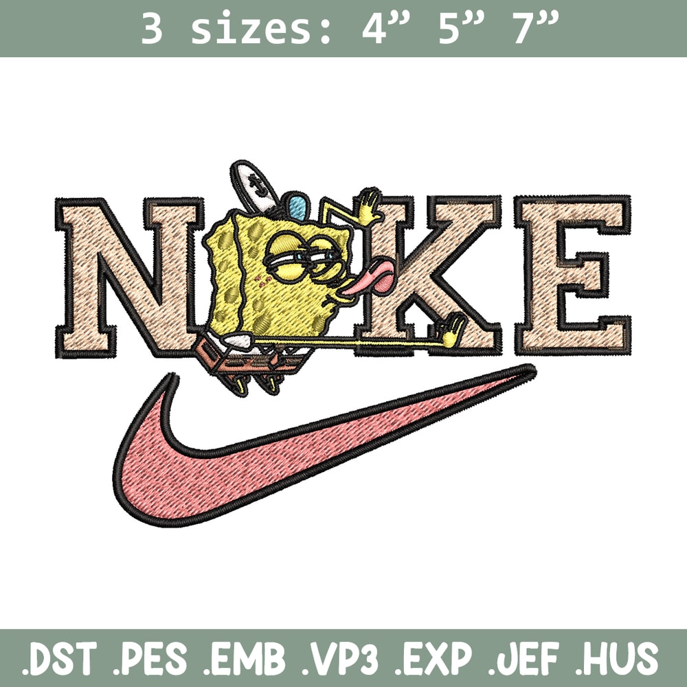 Spongebob x nike Embroidery Design, Nike Embroidery, Brand Embroidery, Embroidery File, Logo shirt, Digital download.jpg