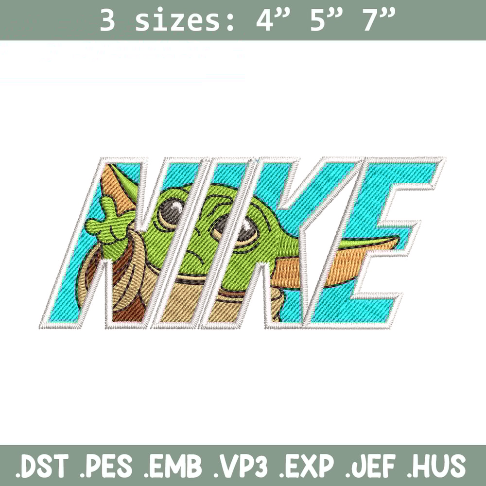 baby yota Nike embroidery design, baby yota embroidery, Nike design, logo design, logo shirt, Digital download.jpg
