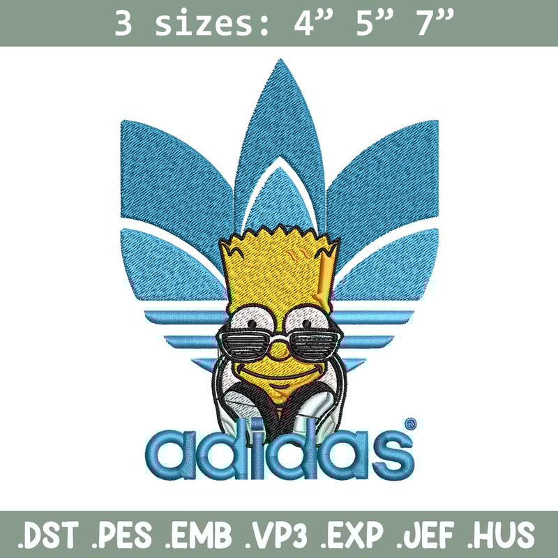 Bart simpson adidas Embroidery Design,Adidas Embroidery, Brand Embroidery, Embroidery File, Logo shirt, Digital download.jpg