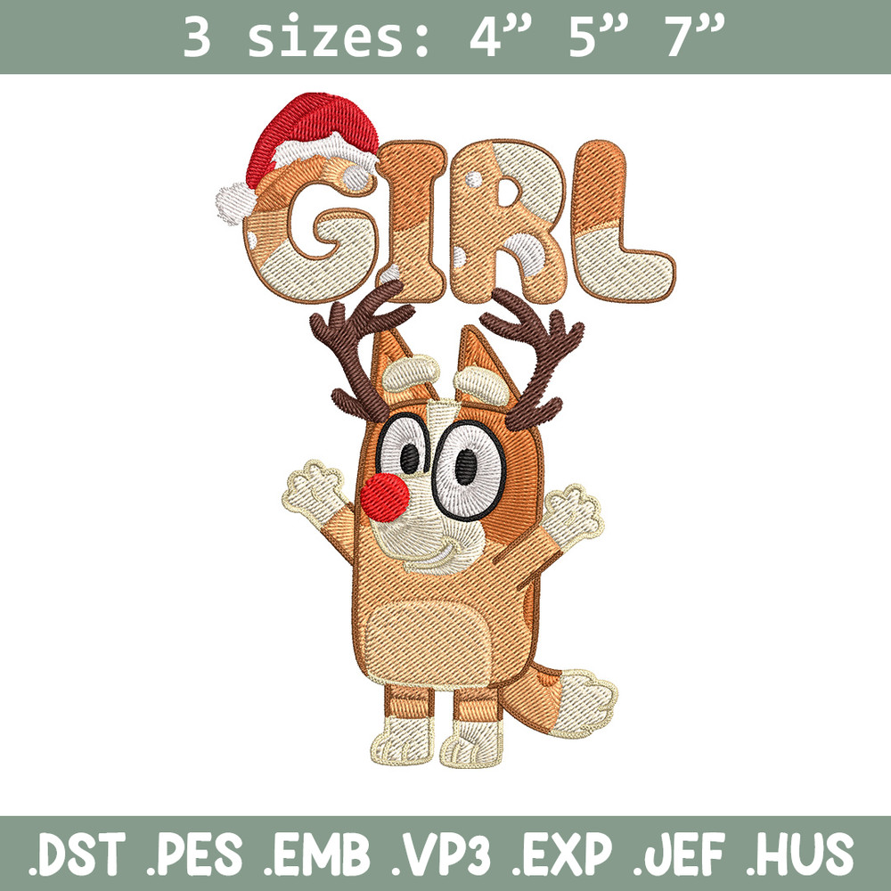 Bingo girl Embroidery Design, Bluey Embroidery, Embroidery File, Chrismas Embroidery, Anime shirt, Digital download.jpg