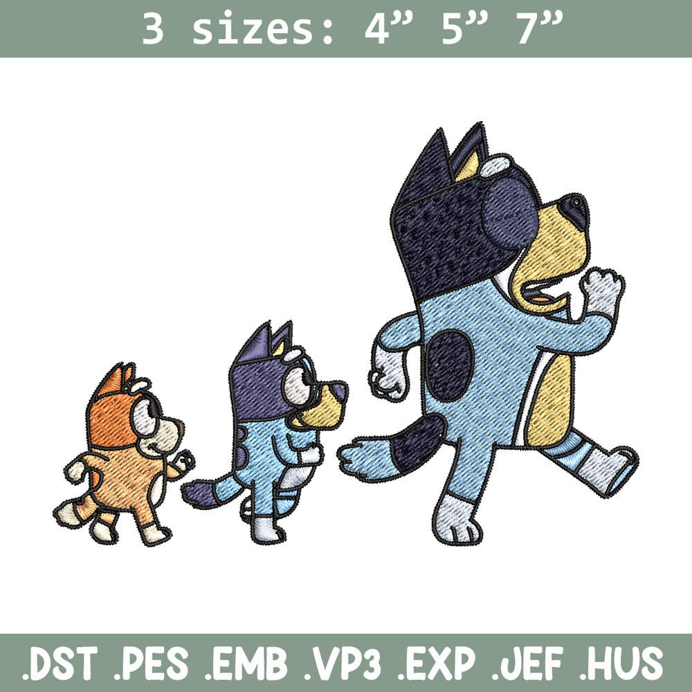 Bluey bingo and dad Embroidery, Bluey Embroidery, Embroidery File, cartoon design, cartoon shirt, Digital download..jpg